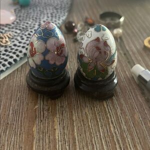 Decorative Egg Collection with Stands